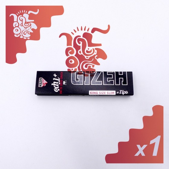 Gizeh SLIM hyper fin Black Edition + tips